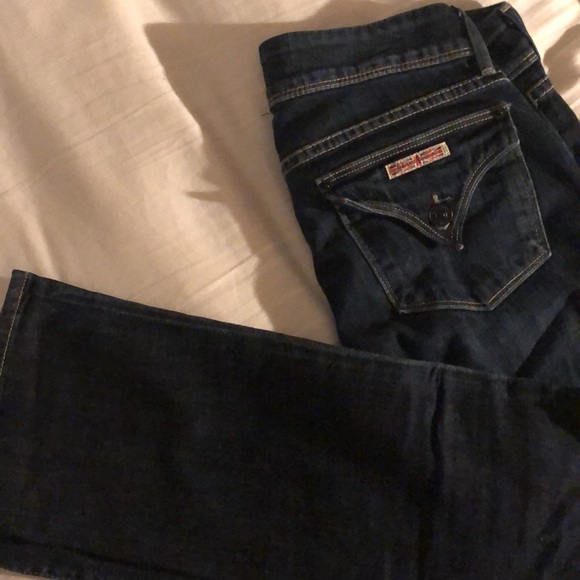 Hudson dark denim, low rise crop jeans. - Picture 2 of 6